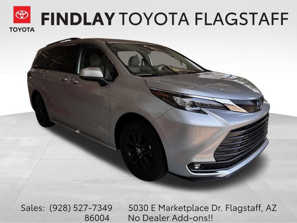 2025 Toyota Sienna XLE 8 Passenger in Celestial Silver Metallic — front three-quarter view