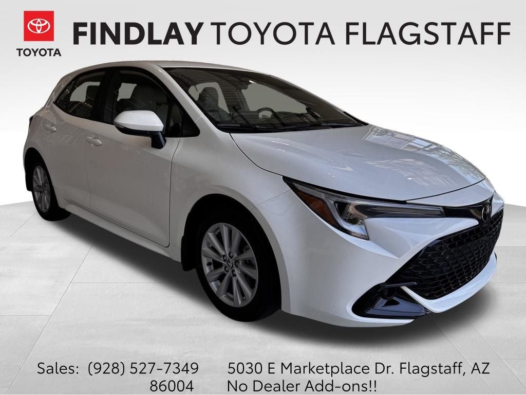 2024 Toyota Corolla Hatchback SE in Ice — front three-quarter view